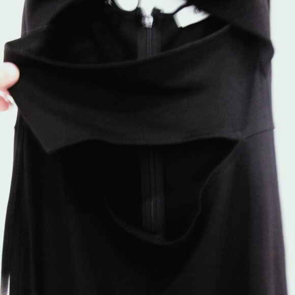 New 4th + Reckless Cutout Tummy Slit Leg Black Jumpsuit Catsuit S XS NWOT - Picture 8 of 15